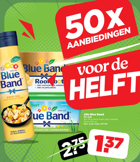 Blue Band   olie en vetten, margarine folder aanbieding bij  Plus - details