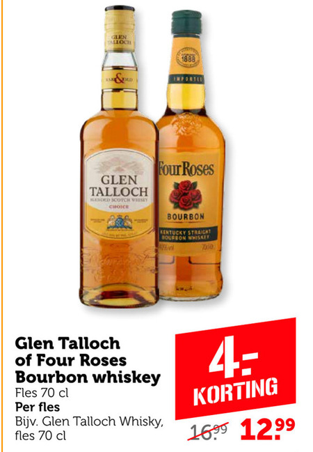 Four Roses   whisky folder aanbieding bij  Coop - details