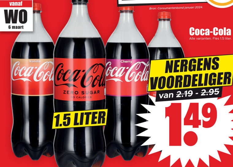 Coca-Cola   cola folder aanbieding bij  Dirk - details