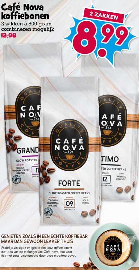 Cafe Nova   koffiebonen folder aanbieding bij  Boons Markt - details