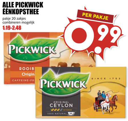 Pickwick   thee folder aanbieding bij  MCD Supermarkt Basis - details