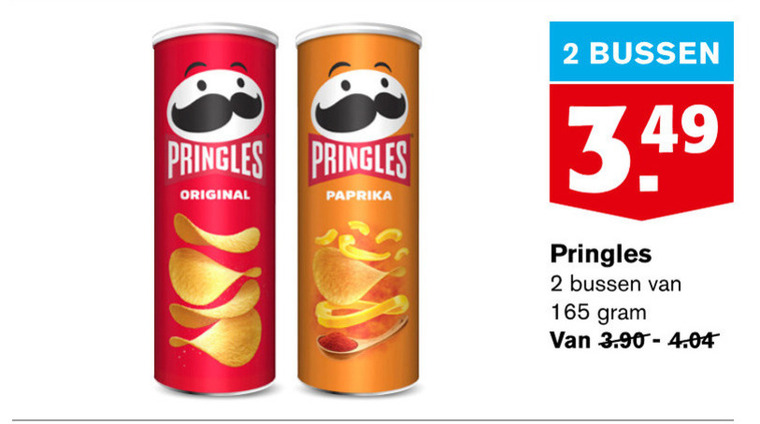 Pringles   chips folder aanbieding bij  Hoogvliet - details