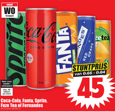 Fuze Tea   ice tea, cola folder aanbieding bij  Dirk - details