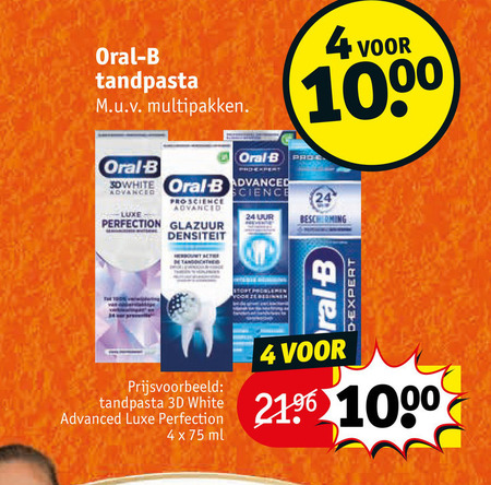 Oral-B   tandpasta folder aanbieding bij  Kruidvat - details