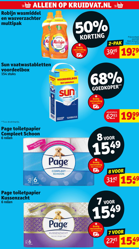 Page   wasverzachter, wasmiddel folder aanbieding bij  Kruidvat - details