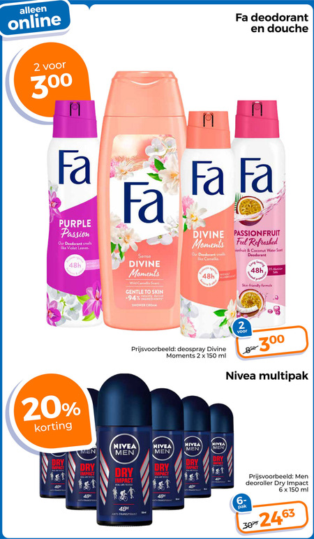 Nivea   deodorant folder aanbieding bij  Trekpleister - details