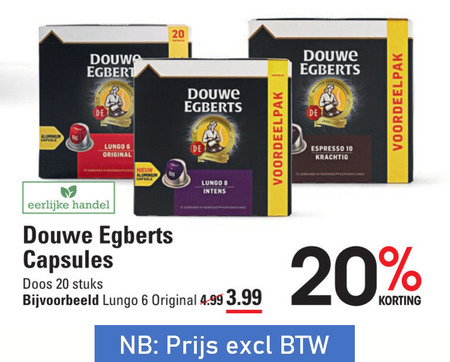 Douwe Egberts   koffiecups folder aanbieding bij  Sligro - details