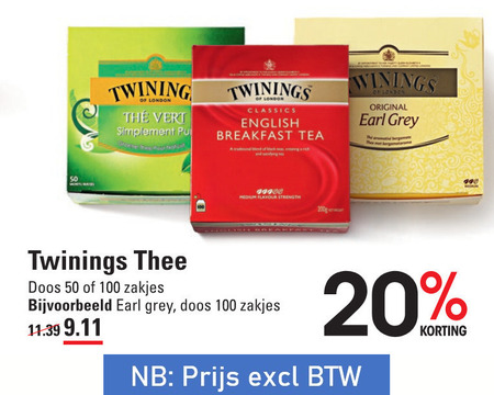 Twinings   thee folder aanbieding bij  Sligro - details