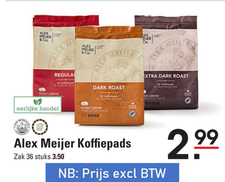 Alex Meijer   koffiepad folder aanbieding bij  Sligro - details