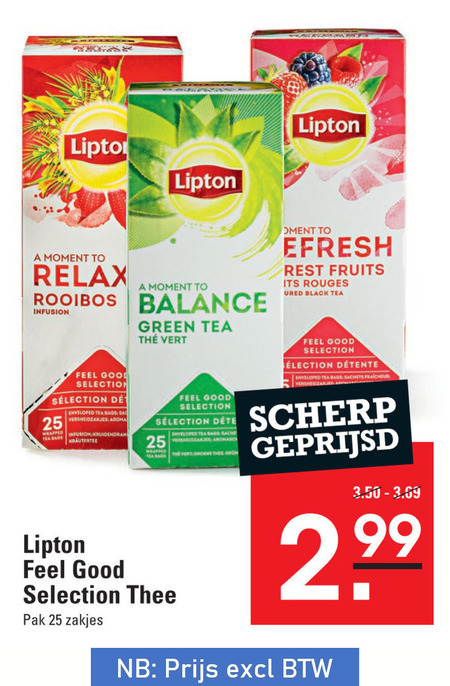 Lipton   thee folder aanbieding bij  Sligro - details