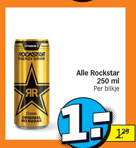 Rockstar   energiedrank folder aanbieding bij  Albert Heijn - details