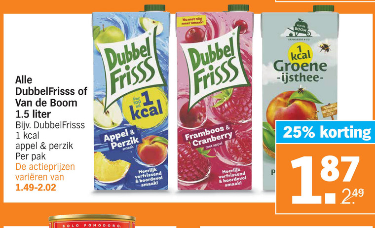 Van de Boom   fruitdrank folder aanbieding bij  Albert Heijn - details