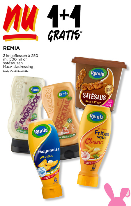 Remia   satesaus, mayonaise folder aanbieding bij  Jumbo - details