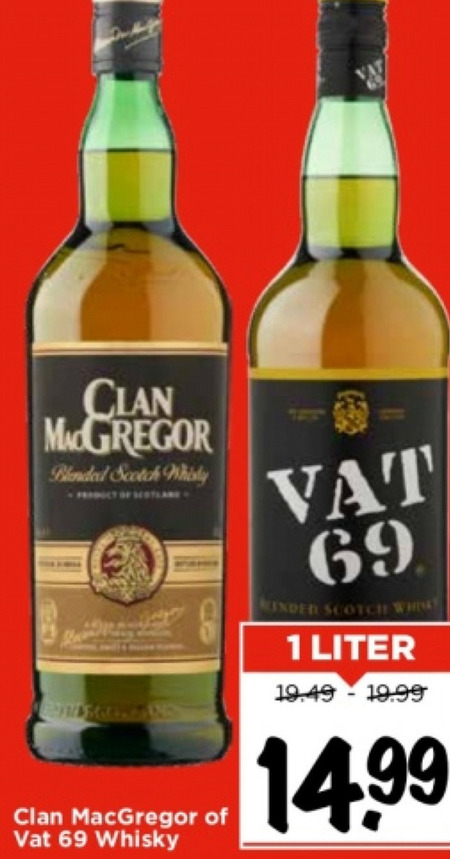 Clan MacGregor   whisky folder aanbieding bij  Vomar - details