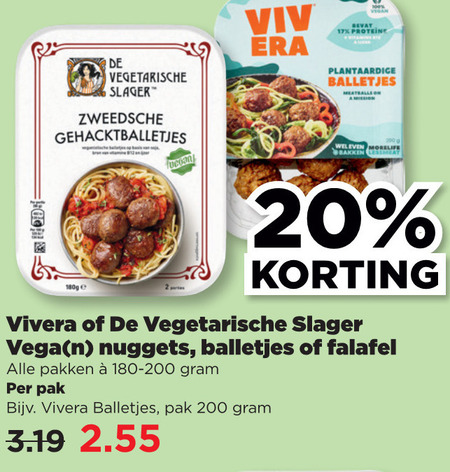 De vegetarische Slager   vegetarisch, falafelballetjes folder aanbieding bij  Plus - details