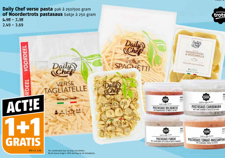 Noordertrots   pasta, pastasaus folder aanbieding bij  Poiesz - details