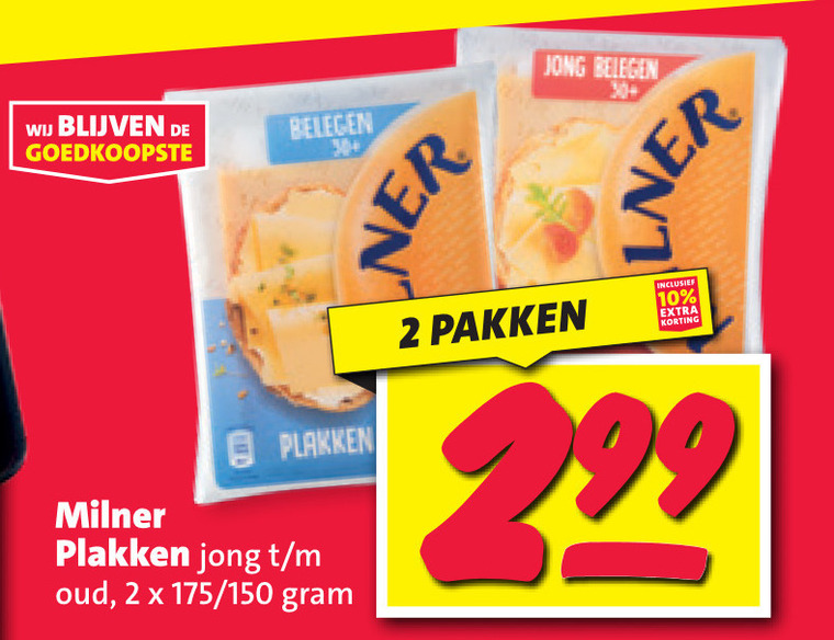 Milner   kaasplakken folder aanbieding bij  Nettorama - details