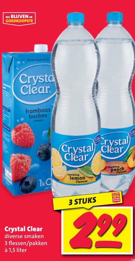 Crystal Clear   fruitdrank folder aanbieding bij  Nettorama - details