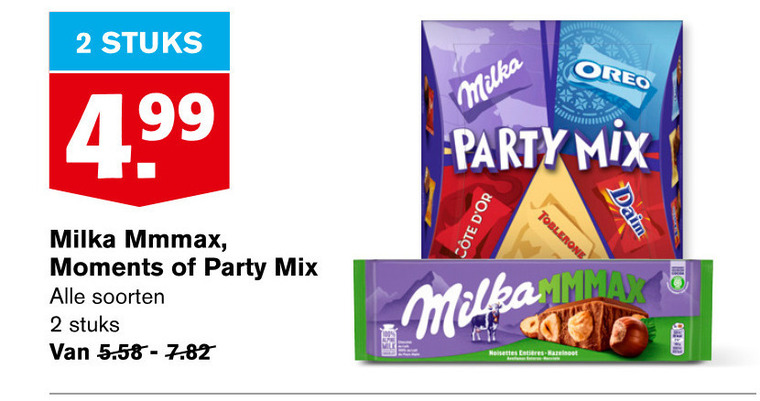 Milka   chocolade folder aanbieding bij  Hoogvliet - details