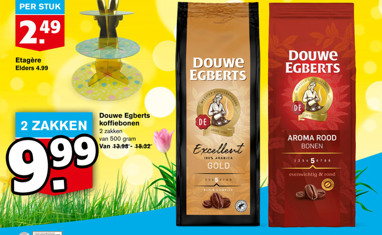 Douwe Egberts   koffiebonen folder aanbieding bij  Hoogvliet - details