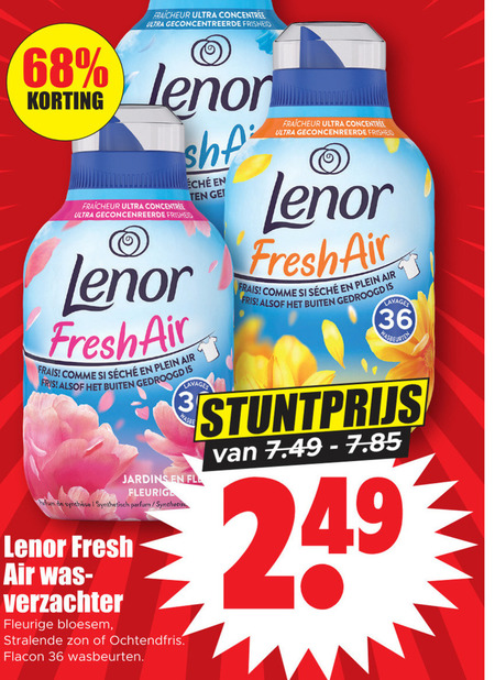 Lenor   wasverzachter folder aanbieding bij  Dirk - details