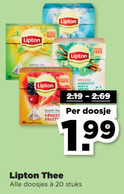 Lipton   thee folder aanbieding bij  Plus Vandaag - details