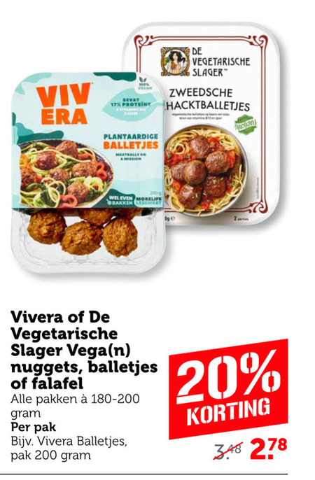 De vegetarische Slager   falafelballetjes, vegetarisch folder aanbieding bij  Coop - details