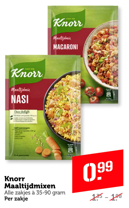 Knorr   maaltijdmix folder aanbieding bij  Coop - details