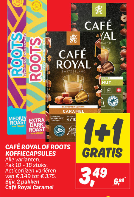 Roots   koffiecups folder aanbieding bij  Dekamarkt - details