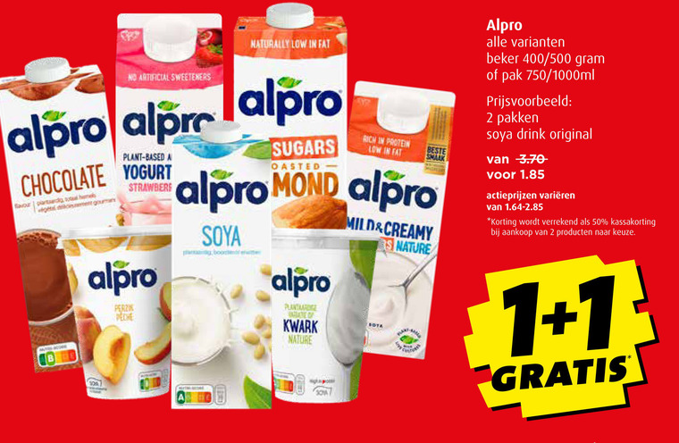 Alpro   drinkyoghurt folder aanbieding bij  Boni - details