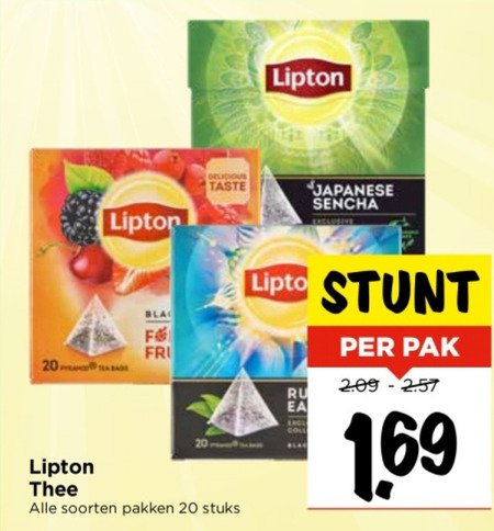 Lipton   thee folder aanbieding bij  Vomar - details