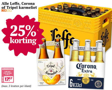 Leffe   blikje bier, speciaalbier folder aanbieding bij  MCD Supermarkt Basis - details