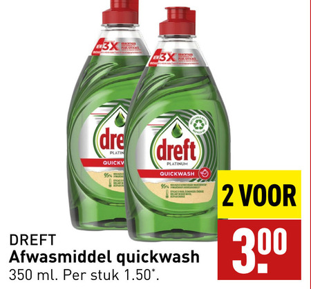 Dreft   afwasmiddel folder aanbieding bij  Aldi - details