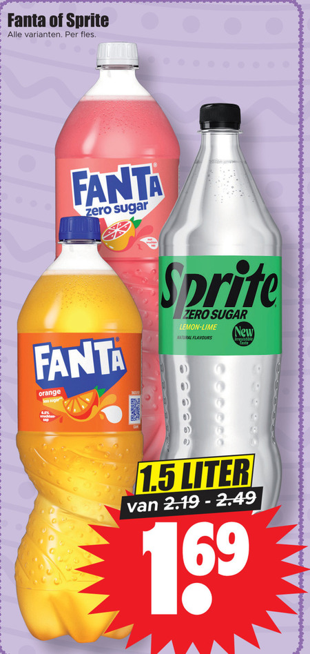 Fanta   frisdrank folder aanbieding bij  Dirk - details