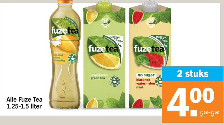 Fuze Tea   ice tea folder aanbieding bij  Albert Heijn - details