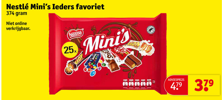 Nestle   mini chocoladerepen folder aanbieding bij  Kruidvat - details