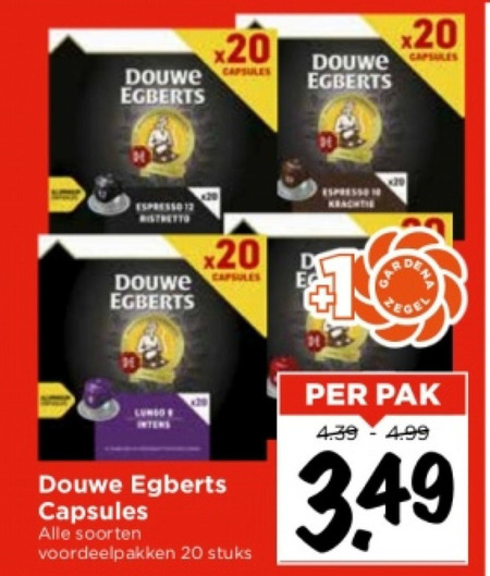 Douwe Egberts   koffiecups folder aanbieding bij  Vomar - details