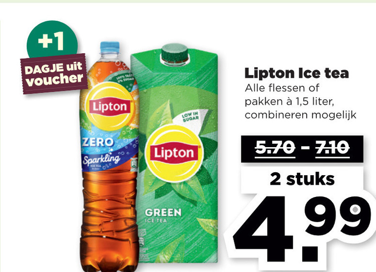 Lipton   ice tea folder aanbieding bij  Plus - details