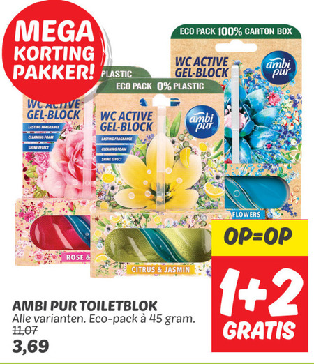 Ambi Pur   toiletblok folder aanbieding bij  Dekamarkt - details