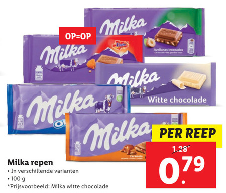 Milka   chocolade folder aanbieding bij  Lidl - details