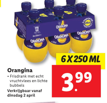 Orangina   frisdrank folder aanbieding bij  Lidl - details