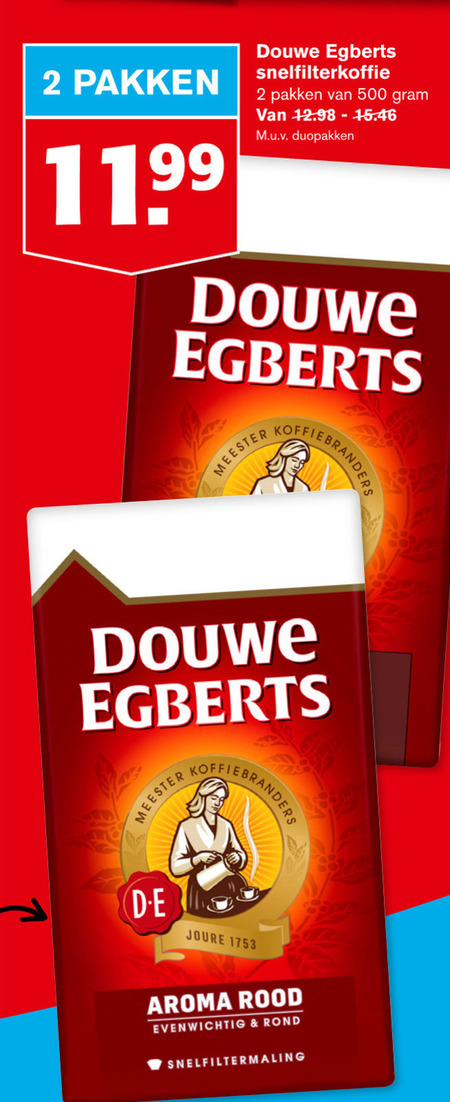 Douwe Egberts   koffie folder aanbieding bij  Hoogvliet - details