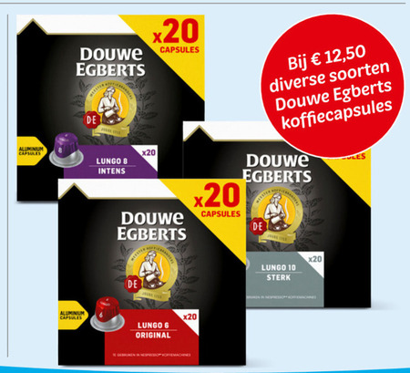 Douwe Egberts   koffiecups folder aanbieding bij  Hoogvliet - details