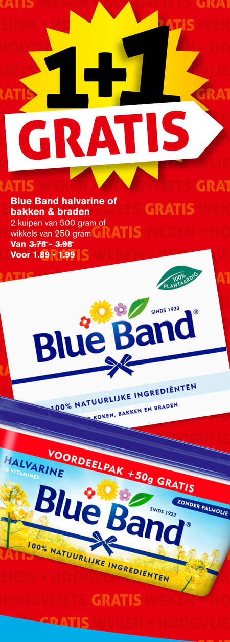 Blue Band   olie en vetten, margarine folder aanbieding bij  Hoogvliet - details