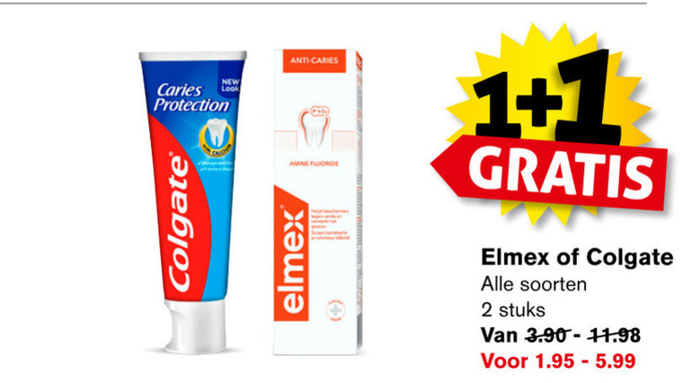 Colgate   tandpasta folder aanbieding bij  Hoogvliet - details