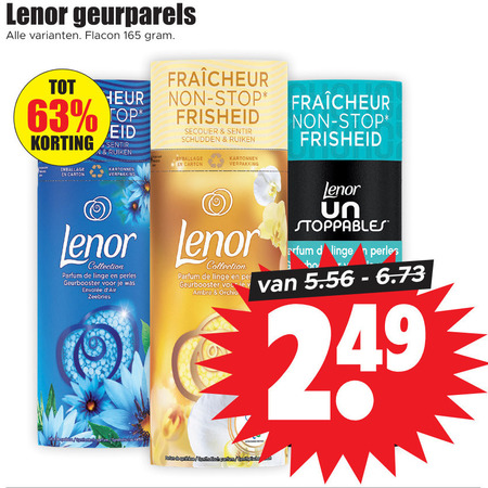 Lenor   wasverzachter folder aanbieding bij  Dirk - details