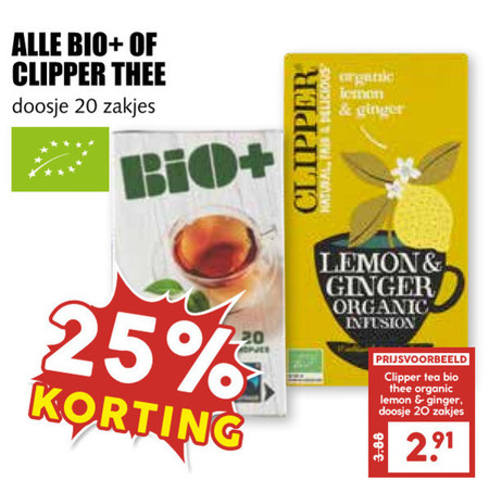 Bio Plus   thee folder aanbieding bij  MCD Supermarkt Basis - details