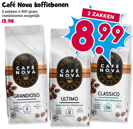 Cafe Nova   koffiebonen folder aanbieding bij  Boons Markt - details