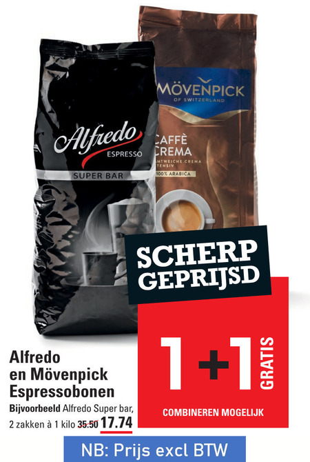 Alfredo   koffiebonen folder aanbieding bij  Sligro - details