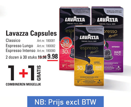 Lavazza   koffiecups folder aanbieding bij  Sligro - details